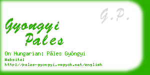 gyongyi pales business card