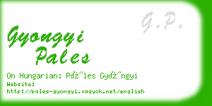 gyongyi pales business card
